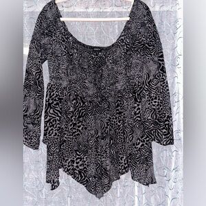 Animal Print Long Sleeve Top